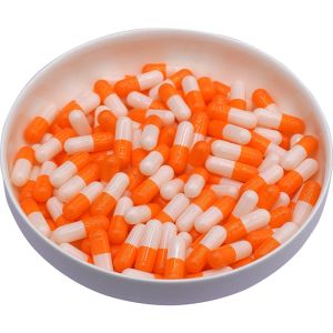 Orange White Empty Hard Gelatin Capsules