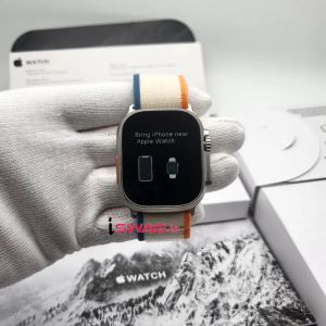 First Copy Apple Watch Ultra 2 + Orange/beige Trail Loop Strap