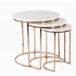 Marble Top Nested Table Set
