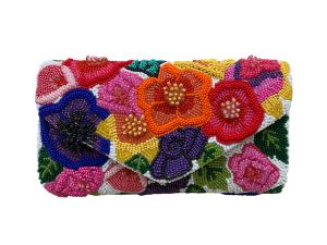 Colorful Beaded Artistry Clutch