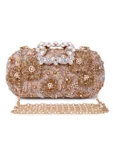 Periwinkle Embellished Beaded Clutch Bag