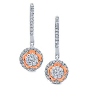 Diamond Dangle Earrings Set