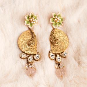 Fancy Antique Gold Earrings Set