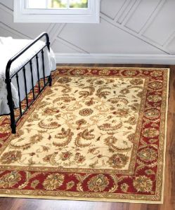 Hand Tufted Carpet Persian Traditional Ivory, Red 8X8 Feet.