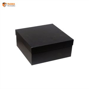 Rectangle 8x8x4 Inches Black Hamper Box, For Packing Gift