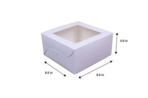 8X8X5 Inches Window Cake Box