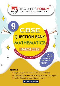 Teachers Forum CBSE Question Bank Class 9 Mathematics (For 2025 Exam)