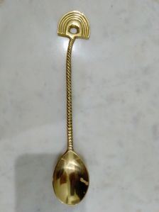 Brass spoon Rainbow head