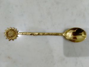 Brass spoon Sunflower head