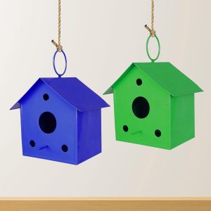 metal hanging bird house