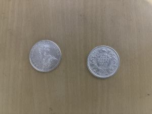 Silver coins one rupees 1919 George King Emperor