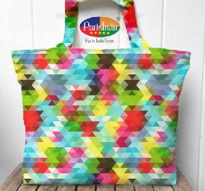 Multicolor Printed Shopping Tote Bags