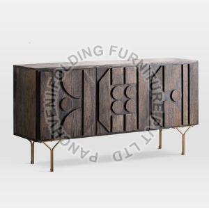 Mango Wood 4 Door Sideboard Cabinet