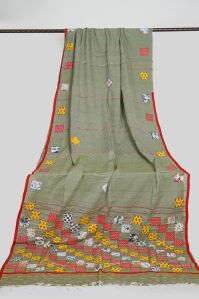 BS-014 Printed Khadi Cotton Baul Saree