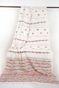 KSH-006 Khadi Cotton Kantha Stitch Saree