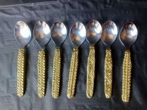 Stainless Steel Brass Spoon Set
