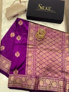 Banarasi Silk Purple Jacquard Saree