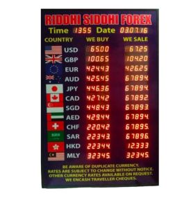 36 Inch X 48 Inch Foreign Currency Exchange Display Board