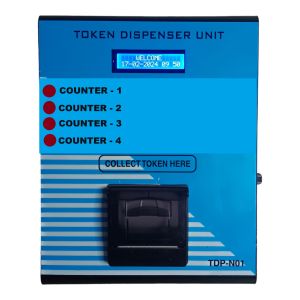4 Counter Token Dispenser Printer Machine