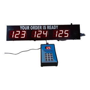 4 inch 3 Digits 3 Window Bell Sounded Token Display System