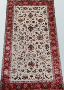 Cream Red Wool Carpets: Handmade Luxury Designs