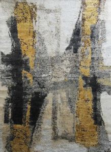 hand carded wool silk persian rug