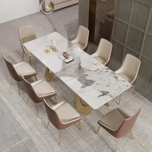 6-seat marble table
