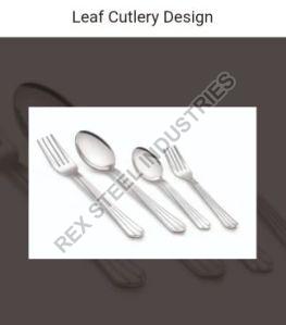 Stainless Steel Leaf Design Cutlery Set