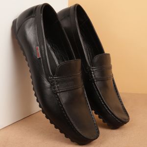 RC3746 Mens Black Formal Loafer Shoes