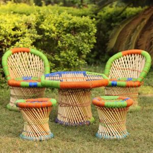 Bamboo Table Chair Set