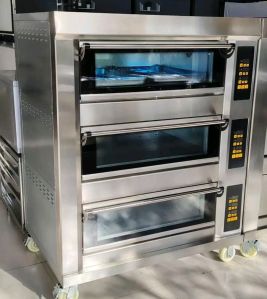 triple electric gas deck oven