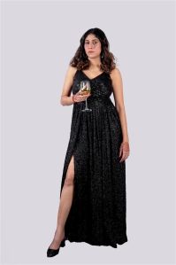 black midnight spark sequin stunner gown rental service