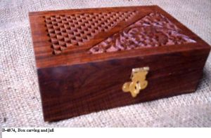 Carved Wooden box