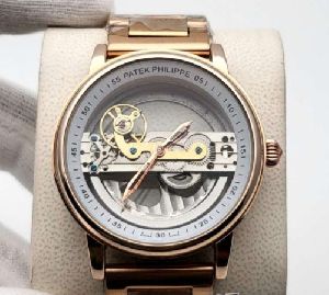 Patek Philippe Skeleton Rose Gold First Copy Watch
