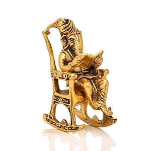 Brass Ganesh On Chair Statue