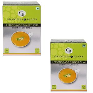 Pack of 2 Granules n Beans Lemongrass Ginger Instant tea Premix