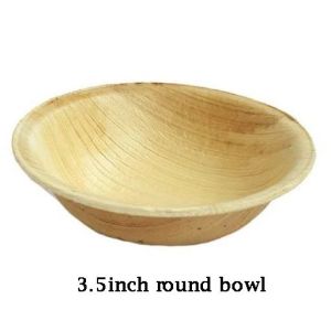 3.5 Inch Round Areca Leaf Bowl