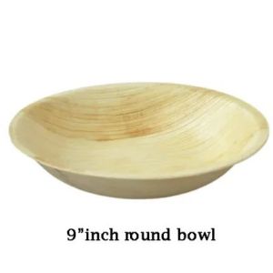 9 Inch Round Areca Leaf Bowl