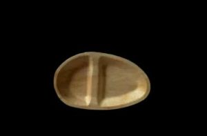 9x6 Inch 2 Compartment Oval Shaped Areca Leaf Plate