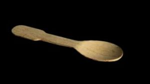 Brown Areca Leaf Ice Cream Spoon