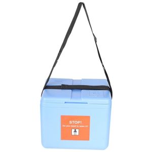 FAIRBIZPS Mini Vaccine Carrier Box with 2 Ice Pack Small Vaccine Storage Box (0.90 Ltr) Blue