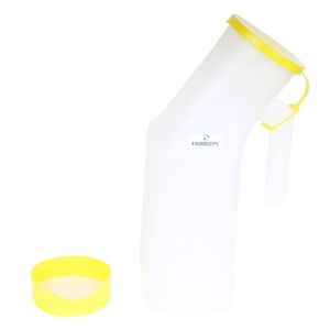FAIRBIZPS Urinal Pot Portable Plastic Urine Pot With Cap Urine Bottle (1000ml)