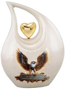 American Eagle Design Teardrop Cremation Urn