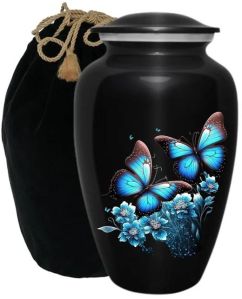Butterfly Cremation Ash Urn With Velvet Bag