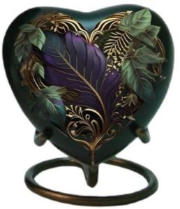 Evergreen Embrace Heart Shape Cremation Urn