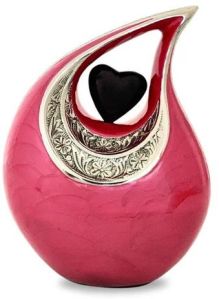 Pink Handcrafted Teardrop Cremation Urn