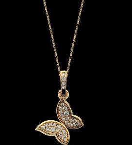 LNP-06 Princess Butterfly Diamond Pendant Necklace