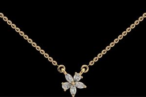 LNP-48 Mixed Cluster Diamond Pendant Necklace