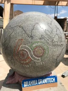World Map Stone Fountain Ball