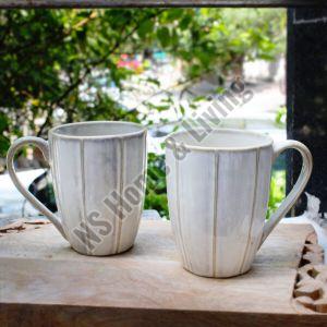 Ivory Charm White Coffee Mug Set